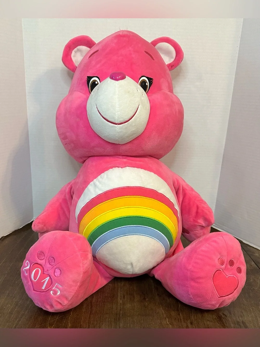 Care Bear Cheer Rainbow XL Pink Plush 32